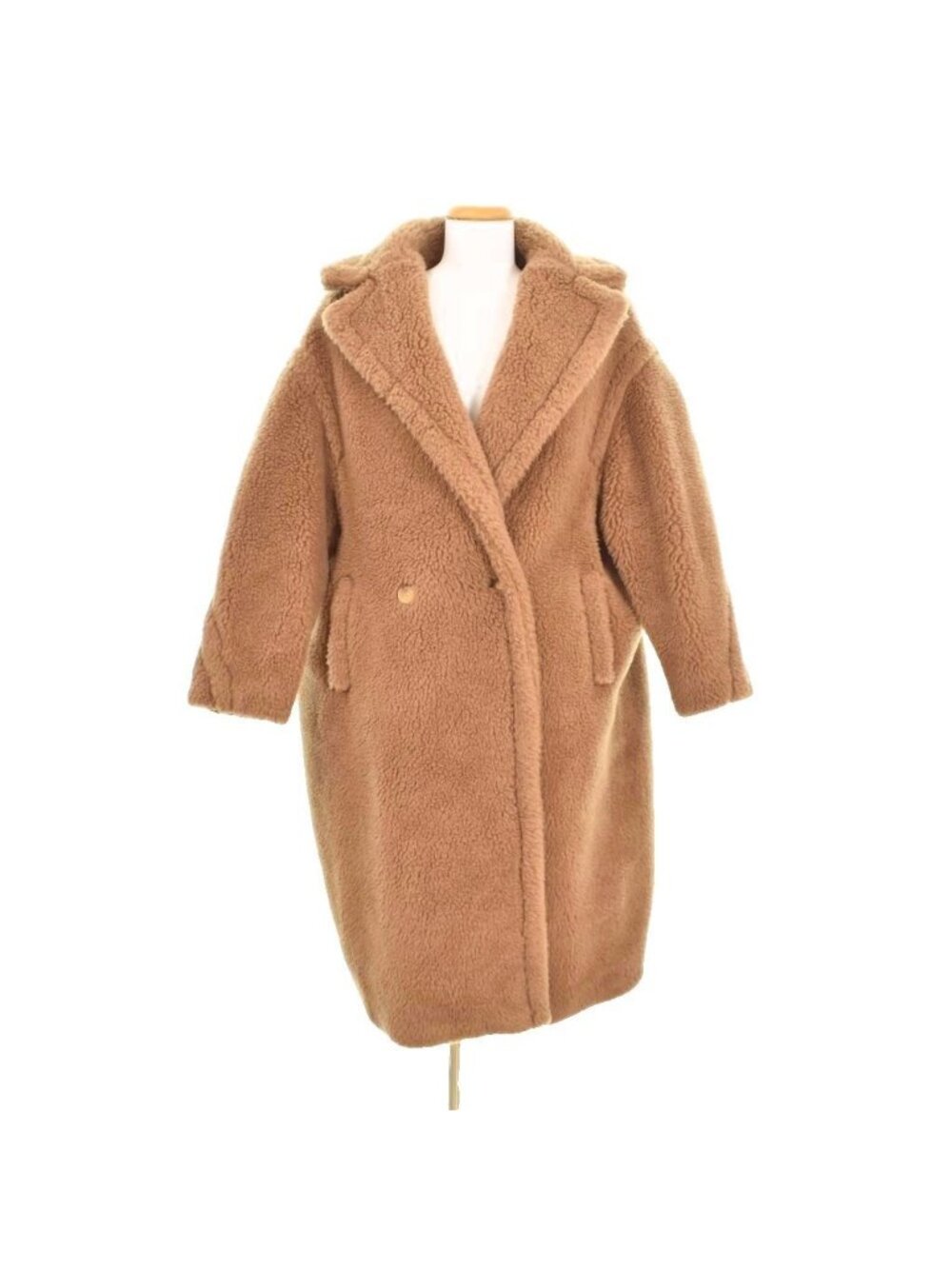 Max Mara Teddy Bear Coat Long Fleece Camel Brown S